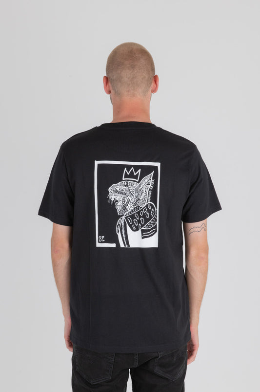 T-Shirt Koning Kater - ZWART