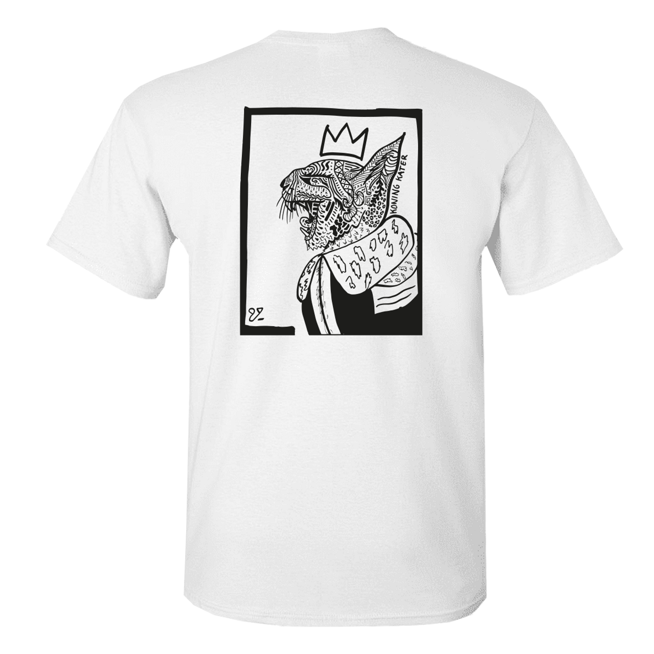 T-Shirt Koning Kater - WIT