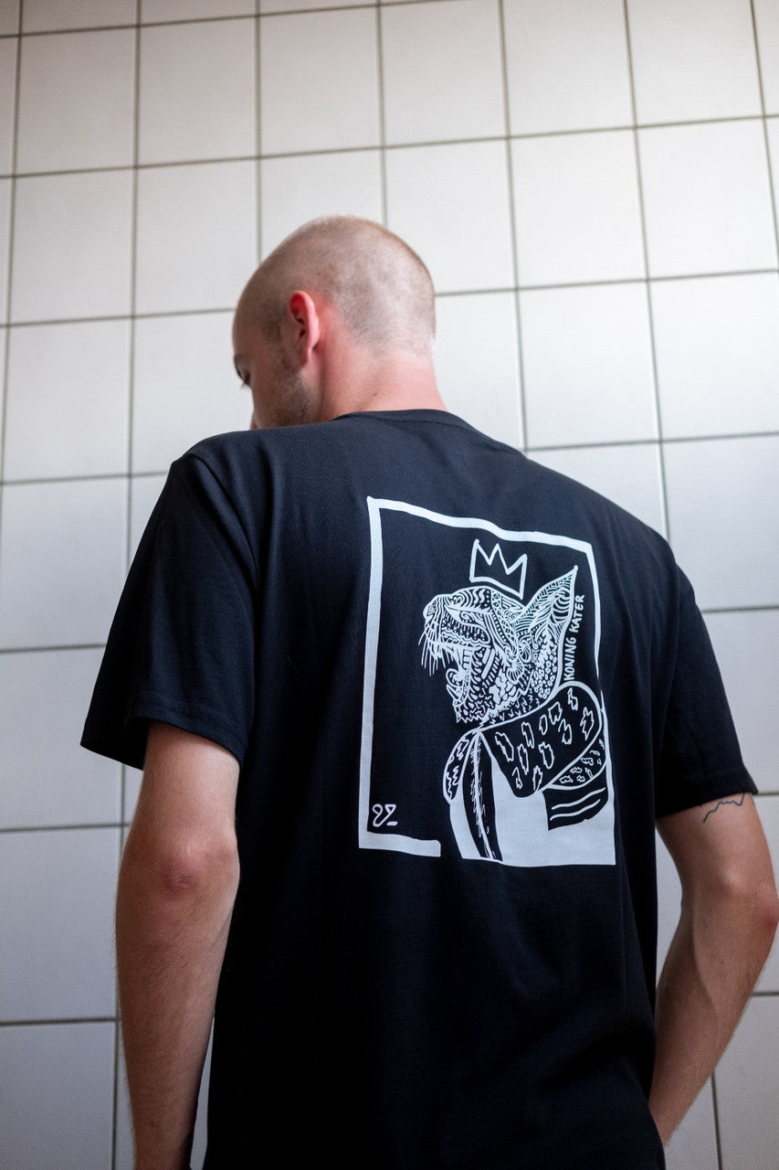 T-Shirt Koning Kater - ZWART